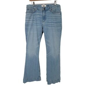 Wrangler Retro Flare Jeans Mid Rise Light Wash Denim Size 33x32